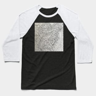 1886 Earthquake Seismic Map, antique vintage drawing Baseball T-Shirt